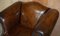 Hand Dyed Brown Leather Club Armchair, Image 5