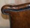 Hand Dyed Brown Leather Club Armchair, Image 14