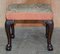 Antique Victorian Hand-Carved Claw & Ball Feet Piano Stool, 1880s, Image 2