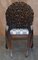 Anglo-Indian Burmese Hand-Carved Hardwood Chair with Floral Detailing, Image 15