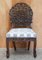 Anglo-Indian Burmese Hand-Carved Hardwood Chair with Floral Detailing, Image 2
