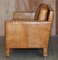 Brown Leather Edwardian Style Seat Sofa 13