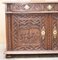 Antique Carved Continental Oak Sideboard with Military Panels, 1800s 6