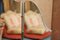 Toeletta in legno di noce sbiancato con specchi a tre ante, anni '30, Immagine 6