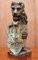 Barandillas Newel inglesas policromadas con león heráldico pintado. Juego de 2, Imagen 16