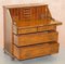 Solid Walnut Writing Bureau Chest of Drawers with Desk Top, 1900s 16