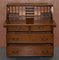 Solid Walnut Writing Bureau Chest of Drawers with Desk Top, 1900s 17