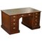 Pall Mall Hardwood Twin Pedestal Writing Partners Desk, Image 1