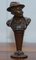 Victorian Solid Miniature Bronze Bust Statues, Set of 2, Image 2