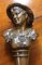 Victorian Solid Miniature Bronze Bust Statues, Set of 2 18