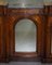 Viktorianische Anrichte aus Nussholz mit Intarsien und Marmorplatte 10