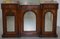 Victorian Walnut Marquetry Inlaid Mirrored Credenza with Marble Top 2