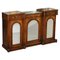 Victorian Walnut Marquetry Inlaid Mirrored Credenza with Marble Top, Image 1