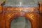 Victorian Walnut Marquetry Inlaid Mirrored Credenza with Marble Top, Image 11