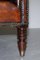 Chestnut Brown Leather Regency Porters Wingback Armchair, 1810s 11