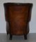 Chestnut Brown Leather Regency Porters Wingback Armchair, 1810s 17