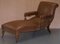 Fauteuil Inclinable Victorien en Cuir Marron, 1860s 4