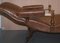 Victorian Brown Leather Recliner Chaise Lounge, 1860s, Image 14