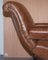 Victorian Brown Leather Recliner Chaise Lounge, 1860s, Image 12