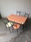 Mid-Century Pink and Yellow Formica Dining Table with 4 Chairs, Set of 5 2