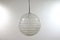 Mid-Century Modern Frosted Ice Glass Ball Pendant Lamp by Doria for Doria Leuchten, 1960s 1