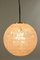 Mid-Century Modern Frosted Ice Glass Ball Pendant Lamp by Doria for Doria Leuchten, 1960s 4