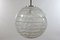 Mid-Century Modern Frosted Ice Glass Ball Pendant Lamp by Doria for Doria Leuchten, 1960s, Image 3