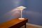 Danish Table Lamp in White with Orange Details by Jeka for Jeka Metaltryk, 1980s, Image 5