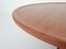 Table Basse Ronde Mid-Century en Teck, Pays-Bas, 1950s 8