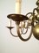 Lámpara de araña vintage de bronce y latón, años 40, Imagen 10