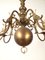 Lámpara de araña vintage de bronce y latón, años 40, Imagen 7