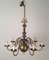 Vintage Bronze and Brass Chandelier, 1940s, Image 5