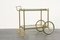 French Brass and Glass Serving Trolley by Maison Bagués, 1940s 2