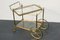 French Brass and Glass Serving Trolley by Maison Bagués, 1940s 6