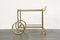 French Brass and Glass Serving Trolley by Maison Bagués, 1940s 1