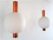 Copper and Glass Pendant Lamps from Hiemstra Evolux, 1960s, Set of 2 3