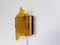 Gelbe Wandlampe aus Acryl & Metall von Claus Bolby für Cebo Industri, Denmark, 1960er 3
