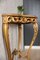 Vintage Isabeline Console Table in Gold-Colored Walnut and Marquetry. 4