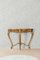 Vintage Isabeline Console Table in Gold-Colored Walnut and Marquetry. 1