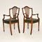 Antique Shield Back Carver Armchairs, Set of 2 9