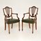 Antique Shield Back Carver Armchairs, Set of 2 1