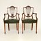Antique Shield Back Carver Armchairs, Set of 2 2