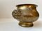 Antique Indian Brass Jardinière with Lion Heads 4