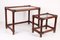 Bamboo Stacking Tables with Smoked Glass Top, Set of 2 3