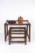 Bamboo Stacking Tables with Smoked Glass Top, Set of 2 4