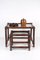 Bamboo Stacking Tables with Smoked Glass Top, Set of 2, Image 4
