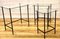 Glass and Black Lacquered Metal Nesting Tables by Jacques Hitier, France, 1950s, Set of 3 6