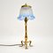 Antique Brass & Glass Table Lamp 1