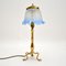Antique Brass & Glass Table Lamp 5