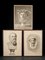 19th Century Plaster Models, Pencil on Paper, Set of 3 2